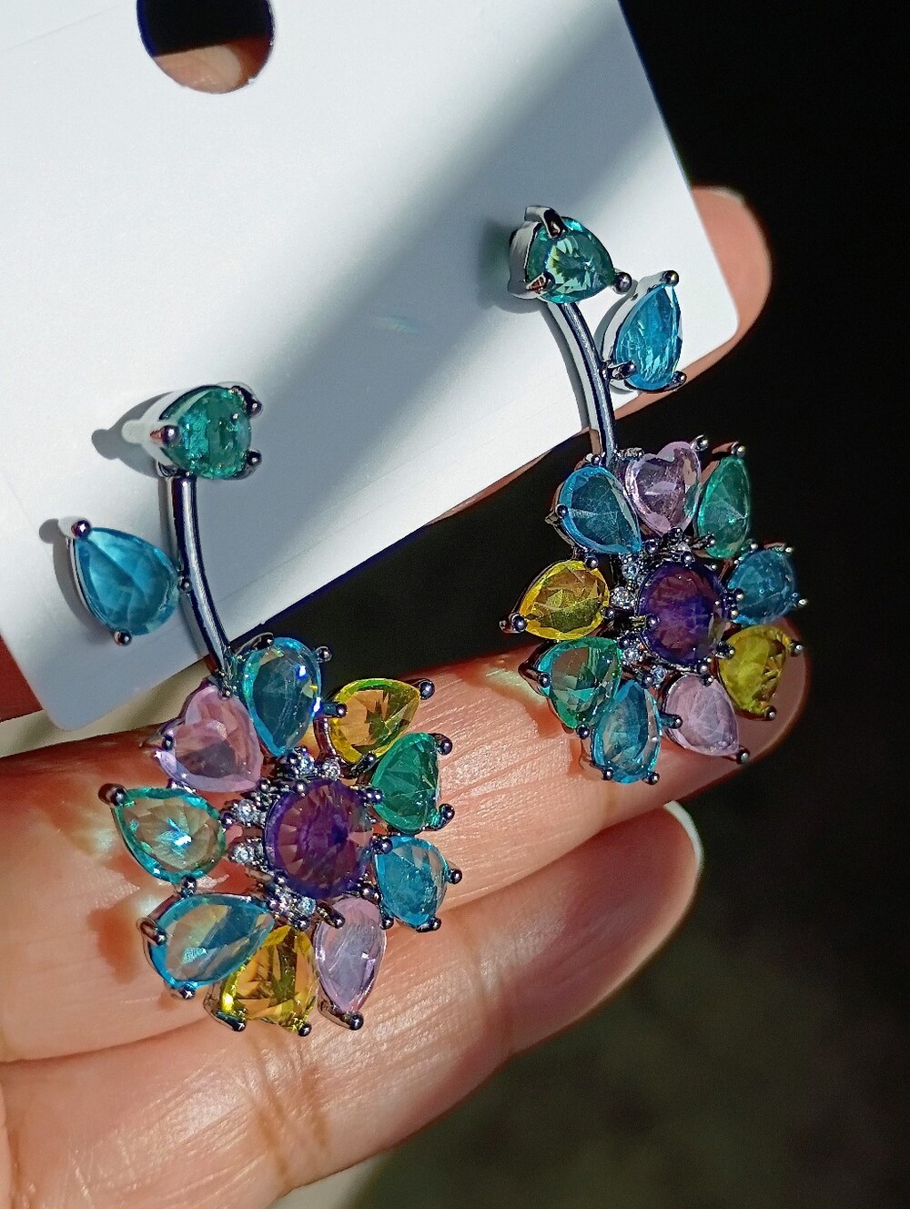 New Multicolor Flower Drop Earrings - Women Jewelry